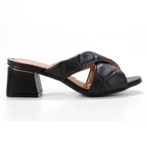 Tamanco Vizzano Salto Bloco Matelassê Feminino – Preto