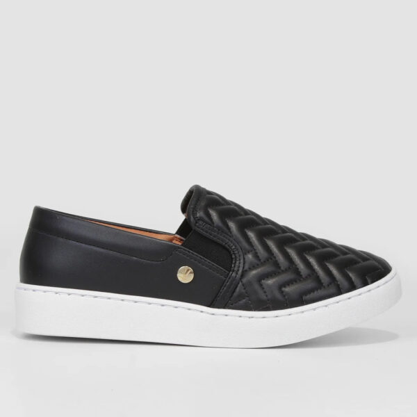 Slip On Vizzano Matelassê Feminino – Preto