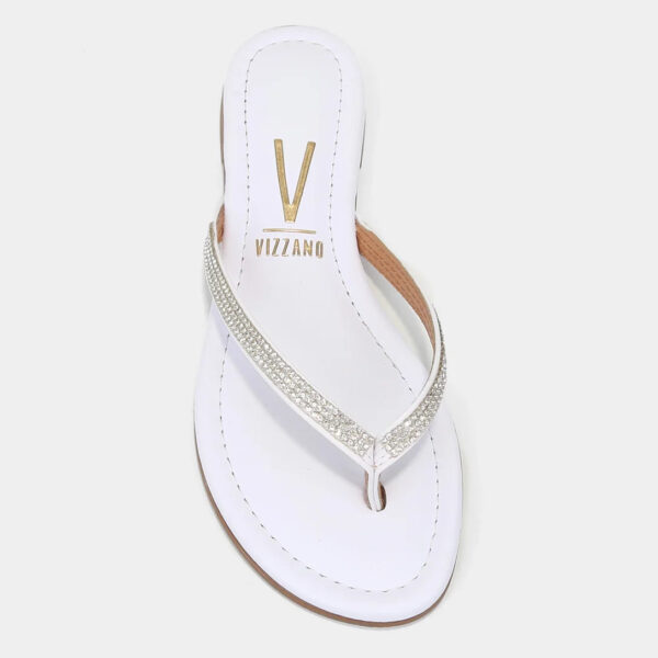 Rasteira Vizzano Brilho Feminina – Branco + Bege - Imagem 4