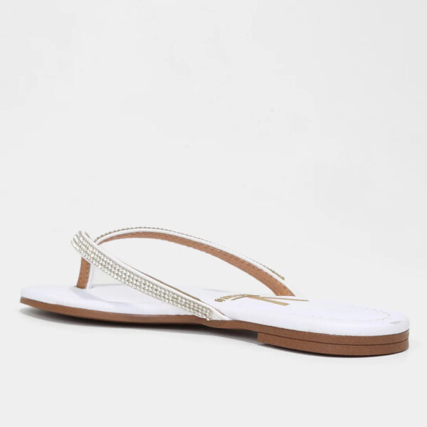 Rasteira Vizzano Brilho Feminina – Branco + Bege - Imagem 3