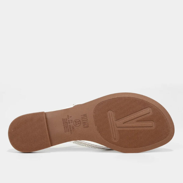 Rasteira Vizzano Brilho Feminina – Branco + Bege - Imagem 5