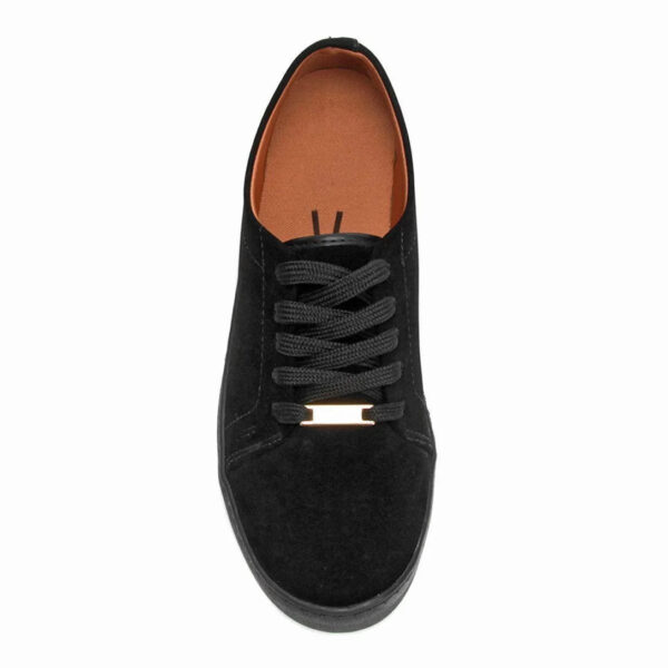Tênis Vizzano Cano Baixo Camurça Feminino – Preto - Imagem 4