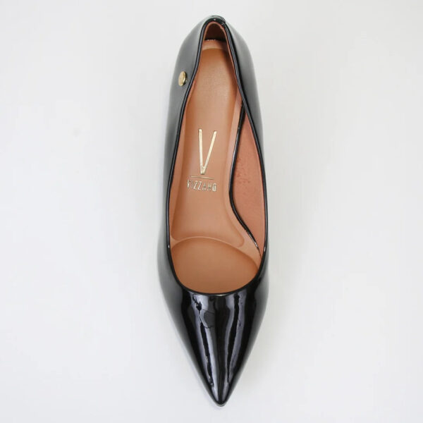 Scarpin Vizzano Bico Fino Salto Médio Verniz – Preto - Imagem 4