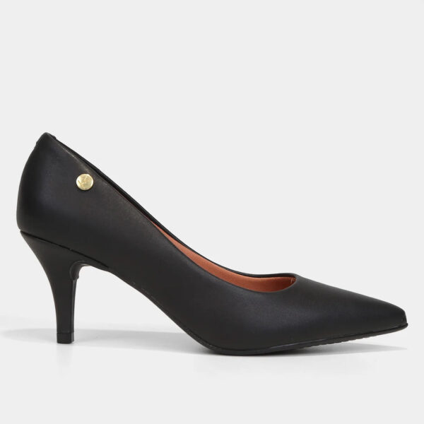 Scarpin Vizzano Salto Médio Bico Fino – Preto