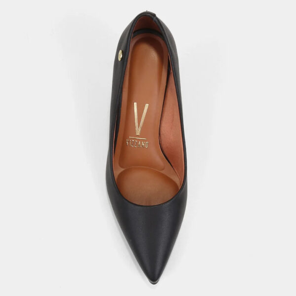 Scarpin Vizzano Salto Médio Bico Fino – Preto - Imagem 4