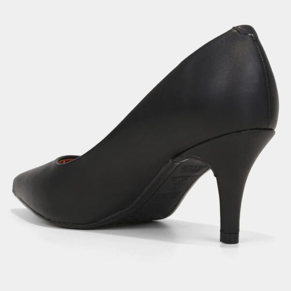 Scarpin Vizzano Salto Médio Bico Fino – Preto - Imagem 3