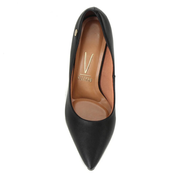 Scarpin Vizzano Bico Fino Salto Bloco Alto – Preto - Imagem 4