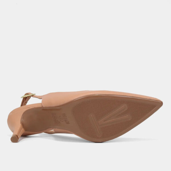 Scarpin Vizzano Slingback Salto Fino Médio – Bege - Imagem 5
