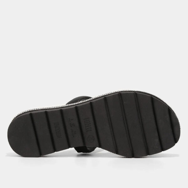 Rasteira Vizzano Tira Larga Brilho Feminina – Preto - Imagem 5