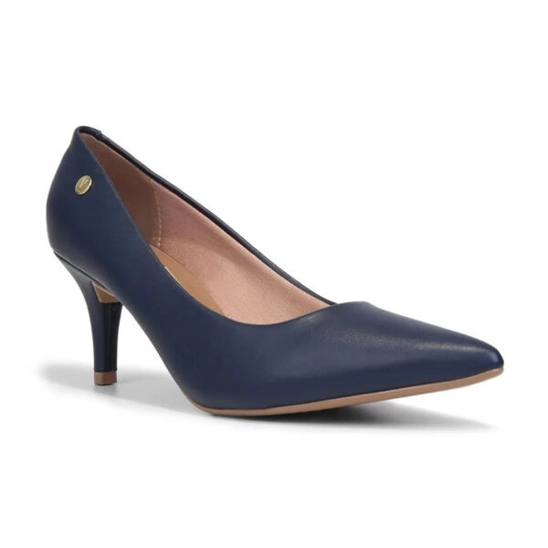 Scarpin Vizzano Feminino Salto Médio Bico Fino 1185.702 – Marinho - Imagem 2