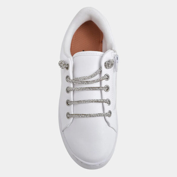 Tênis Vizzano Tira Pronta Strass Feminino – Branco - Imagem 3