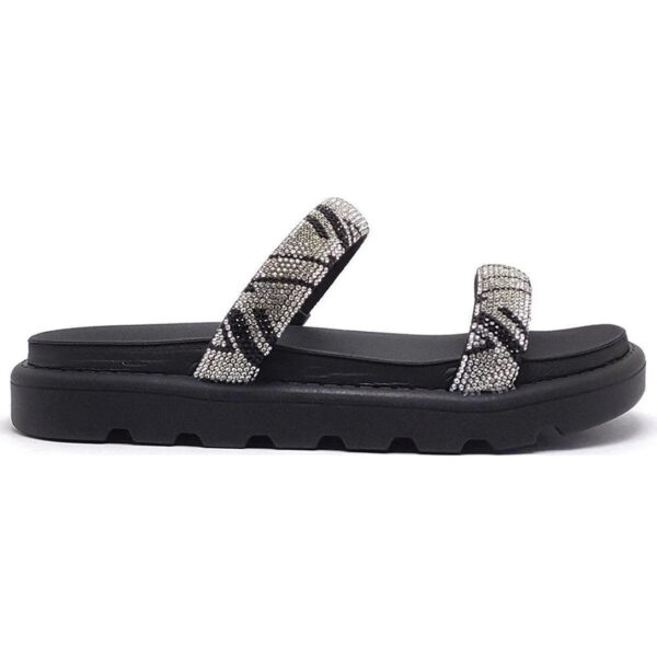 Rasteira Vizzano Flatform Strass Hotfix – Preto – 40 – Preto