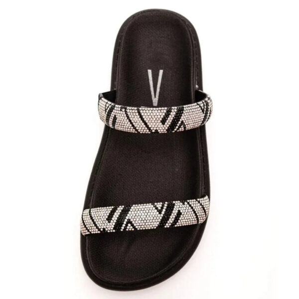 Rasteira Vizzano Flatform Strass Hotfix – Preto – 40 – Preto - Imagem 4