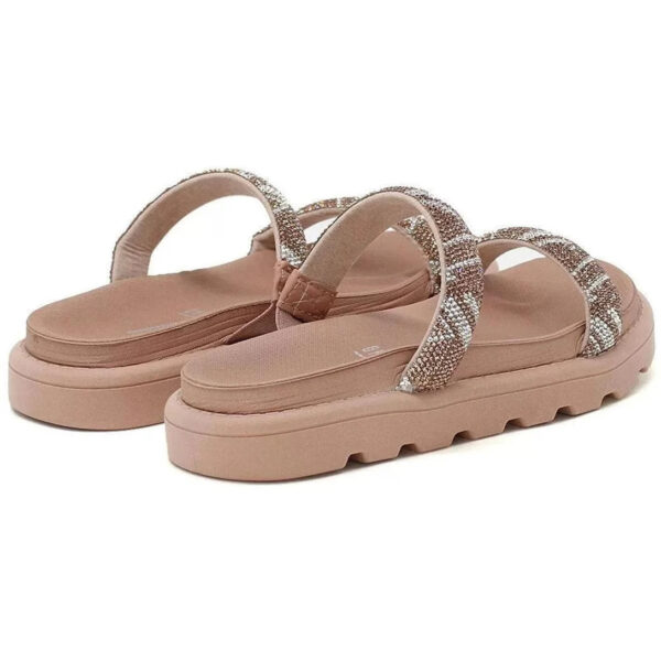 Rasteira Vizzano Flatform Strass Hotfix – Bege - Imagem 3