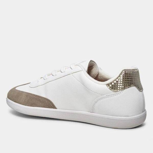 Tênis Vizzano Casual Feminino – Branco+Champagne - Imagem 3