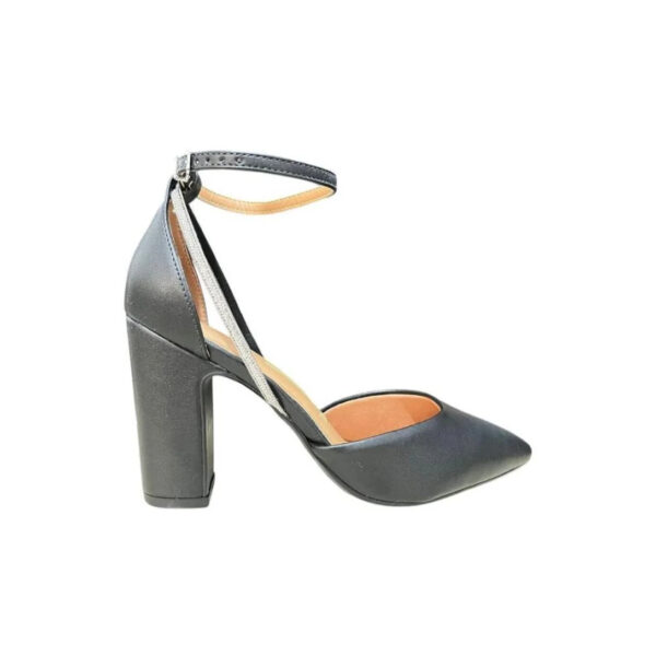 Scarpin feminino vizzano pelica tira brilhante – Preto