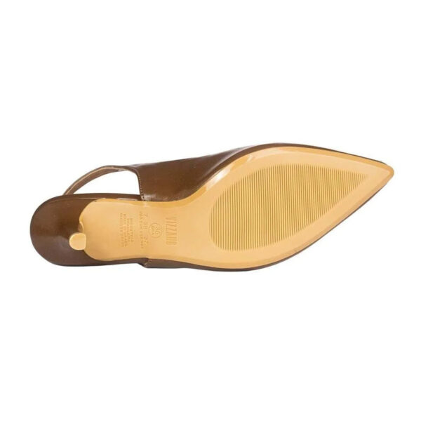 Sapato Scarpin Vizzano Slingback Salto Médio – Marrom - Imagem 6