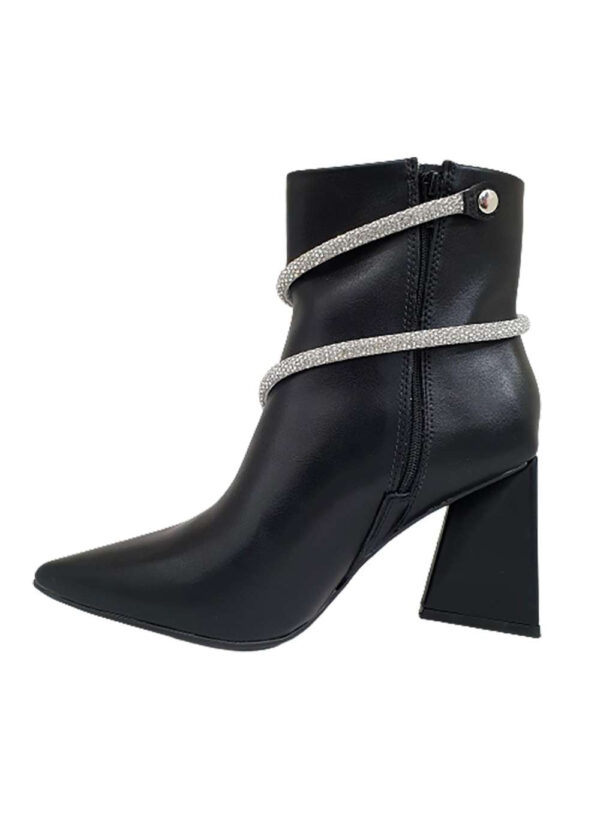Bota Feminina Cano Curto Salto Grosso Strass Vizzano - Imagem 7